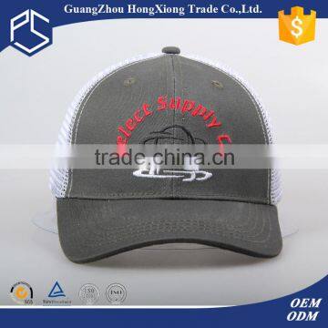 High quality grey and withe customized mesh adjustable caps