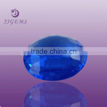 Oval cut fire blue spinel