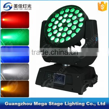 RGBWA UV 6in1 36pcs led zoom moving head wash light