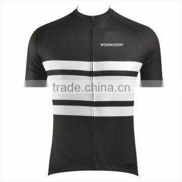 Simple style design black and white Stripe cycling jersey cycling clothing cycling kit