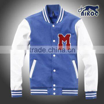 NIKOO custom blue/white fleecy jackets with tackle twilled logos