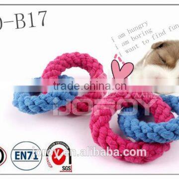 2015 cangnan hot sale rings shape cotton pet toys for dog