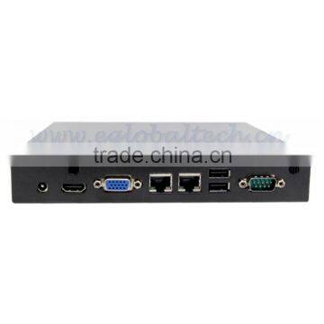 X3900 Industrial Thin PC Client 2 RJ45,COM, HDMI,VGA,6 USB Port ITX Motherboard Case Mini Desktop Computer