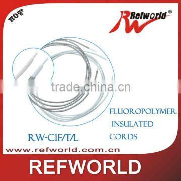 Fluoropolymer insulated cords