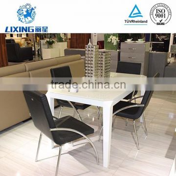 2016 Popular Modern High Gloss White MDF Dining Table