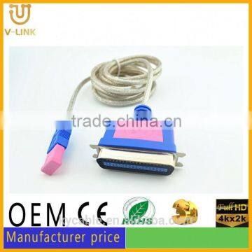 Black usb 2.0 prallel usb to db25 male parallel printer cable for Digital devices