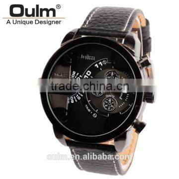 Oulm Brand HP3130 Japan Movement Quartz Watch, Dual Time Watch, Unisex Watch Cheap photo-2