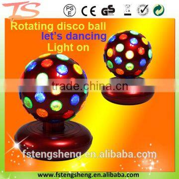 6'' rotating disco ball 1PCS Halogen bulb changing color LED party decor light