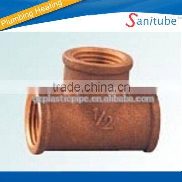 threaded brass fitting female tee