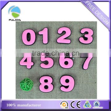 custom Arabic numbers shaped soft pvc decorating fridge magnet