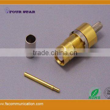 1.6/5.6 Female bulkhead crimp connector for 2.5C -2V cable