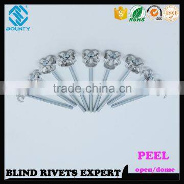 HOT SELLING OPEN END FACTORY ALU/ST BLIND PEEL RIVETS