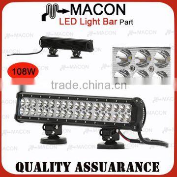17 Inch 108W led lights india price aluminum housing led light bar Lens material PC