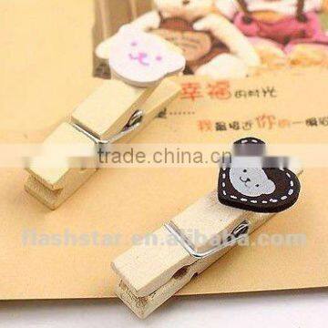 2013 Hot Sell Promotional wooden cartoon clip