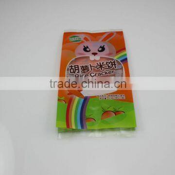 rice cracker transparent plastic packaging side gusset bag