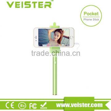 16.5cm Mini Foldable Wired Cable Selfie Stick CE Rohs Veister