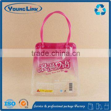 clear pvc make up bag with screen printing