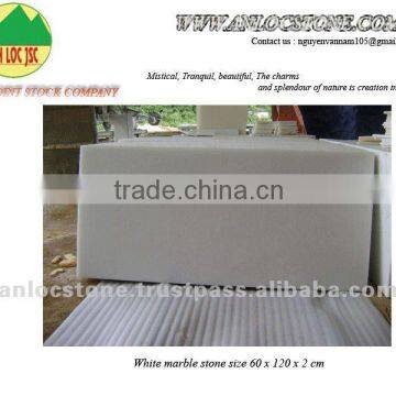 White marble tiles