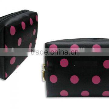 PVC Satin toiletry zipper pouch