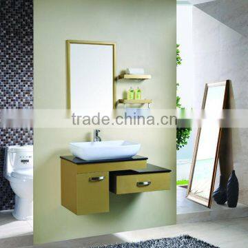 wall-mounted stainless steel bathroom vanity