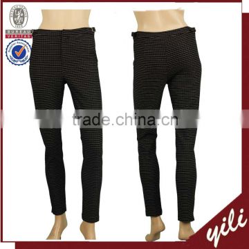 Casual wear cheap black tight pants elegant high waist pants