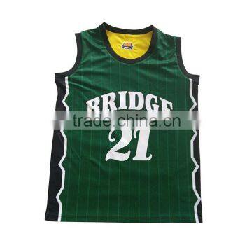 newest style reversiable hot sale green yellow training singlet