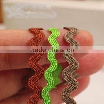100% Polyester Ric Rac Ribbon Wave Edge Rayon Ribbon photo-4