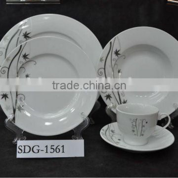 20pcs Dishes porcelain dinner set, round shape porceline dishware