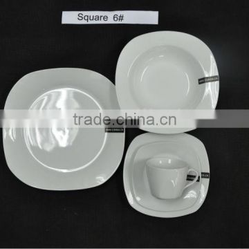 Square shape(6#) porcelain dinner plate/whiteware