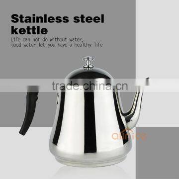 2L Polished Finish Comfortable Pouring Stainless Steel Water Kettle With Filter Screen and Riveted PP Handle
