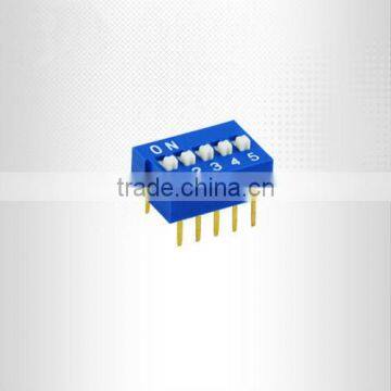 Blue/Red 5 Pin Slide Type 2.54mm DIP Switch