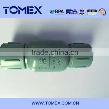 TOMEX new type UPVC spring check valve 3/4" grey color