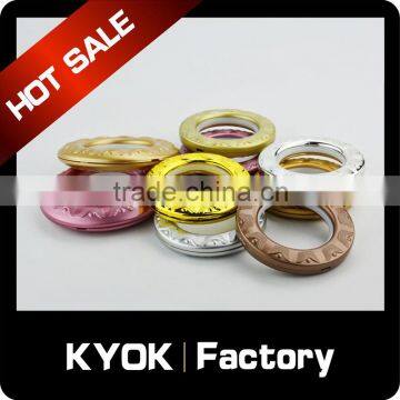 KYOK Curtain rod accessories ABS/PP curtain eyelet rings,plastic bronze curtain rings