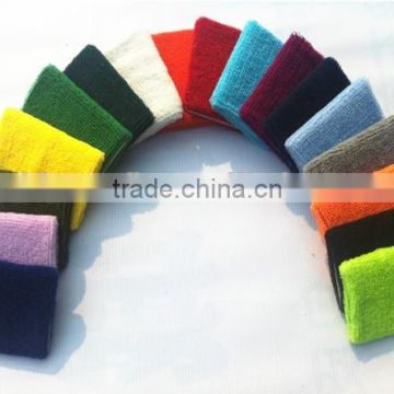 quick-drying sweat absorbing polyester cotton wristbands wholesale