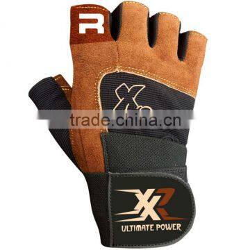 XXR BROWN Weight Lifting Gloves Strengthen Training Fitness Gym Exercise Workout