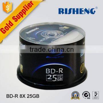 RISHENG blank blu ray disc 25GB/wholesale 25GB blank blu-ray/recordable blu ray 50cake package