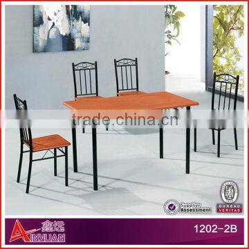 1202-3B Woodn table set/ modern dining table and chair/particle board table and chairs                        
                                                Quality Choice