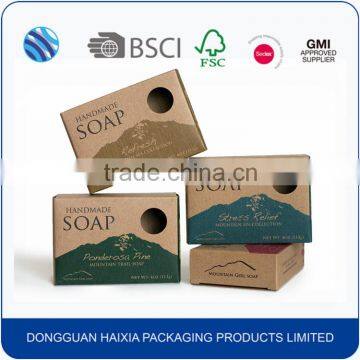 Custom printed handmade cardboard paper soap packaging box wholesale                        
                                                Quality Choice