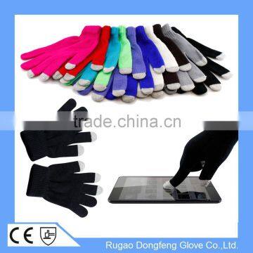 Disposable Usage Winter Texting Gloves Customized Cheap Acrylic Touch Gloves