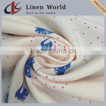 15s*15s High Quality Printed Linen Cotton Blend Fabric