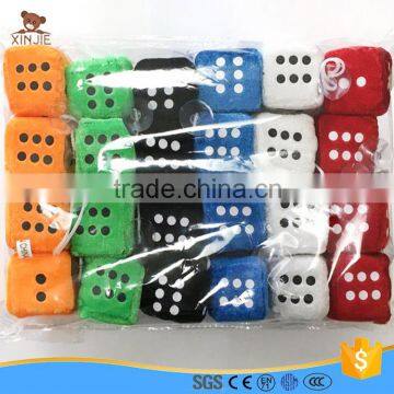 cheap colourful dice plush toy