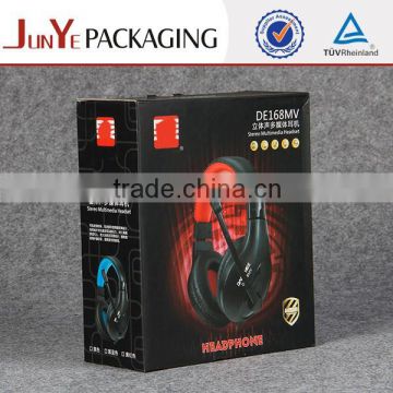 custom logo printed headset soft paper packaging box