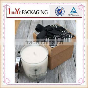 Guangzhou new designed logo printed gift wholesale recyclable paper candle packaging boxes