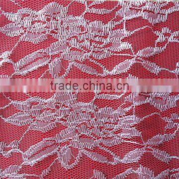 Large peony flower polyester lace fabric bulk lace fabric