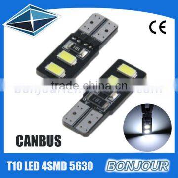 Newest error free t10 auto bulb lamp t10 t20 good quality 4smd 5630 t10 canbus