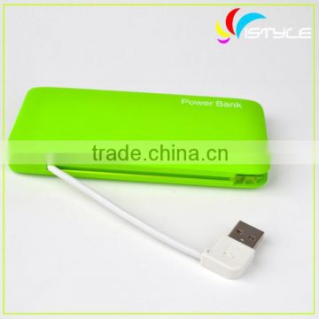 8000mAh mobile power supply built in cable power bank portable charger