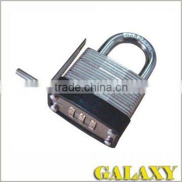 steel laminated combination padlock