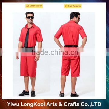 Best selling halloween men costume red color sexy costume