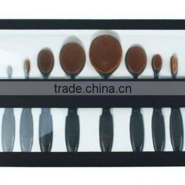 10 PCS Oval Makeup Brushes Set Synthetic Hair Professional / Full Coverage Plastic Face / Eye / Lip MAKE-UP FOR YOU 10 PCS O photo-2