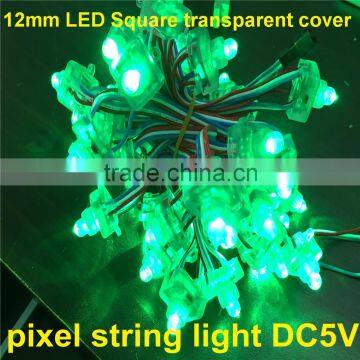12mm Transparent Cover Ws2801,ws2811 Led String 12mm Suqare Shape Rgb Led Pixel 50pcs a String photo-2